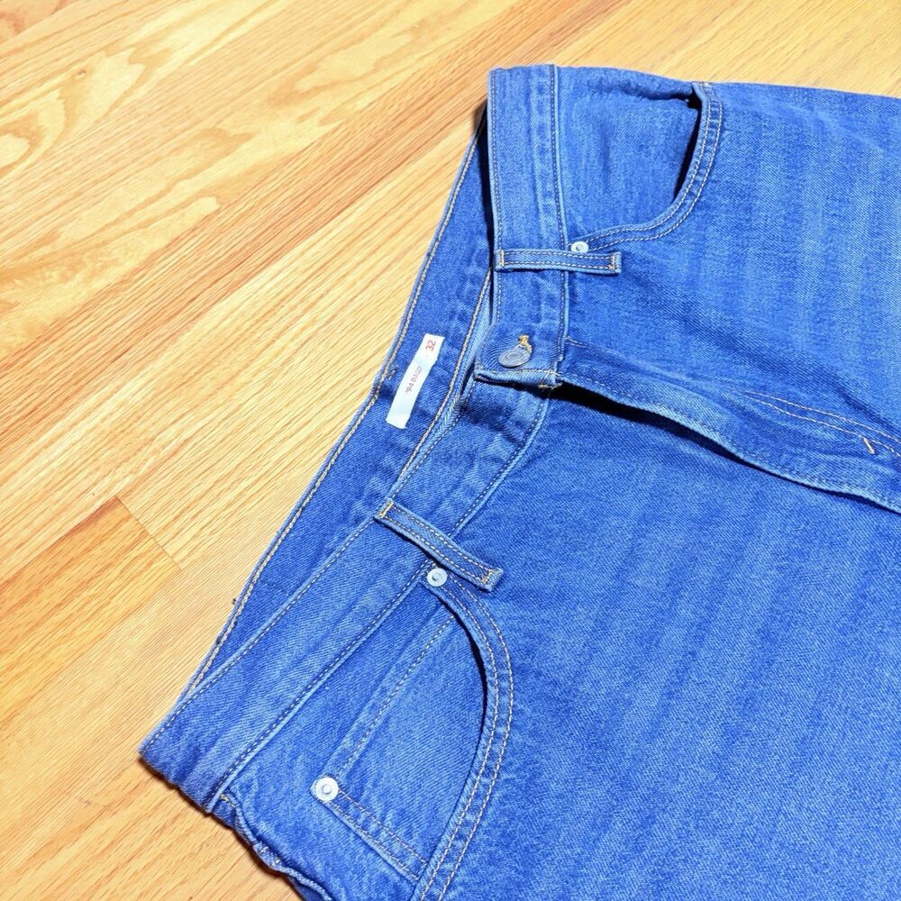 Levi’s 94 Baggy Men’s Jeans 32x31 Blue Denim Loose Fit Straight Leg WaterLess - Picture 2 of 9